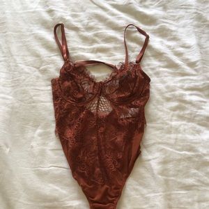 Copper lace bodysuit